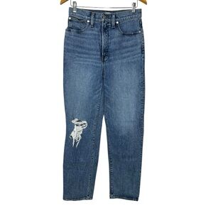 Madewell 28 Tall The Perfect Vintage Straight Distressed Jeans